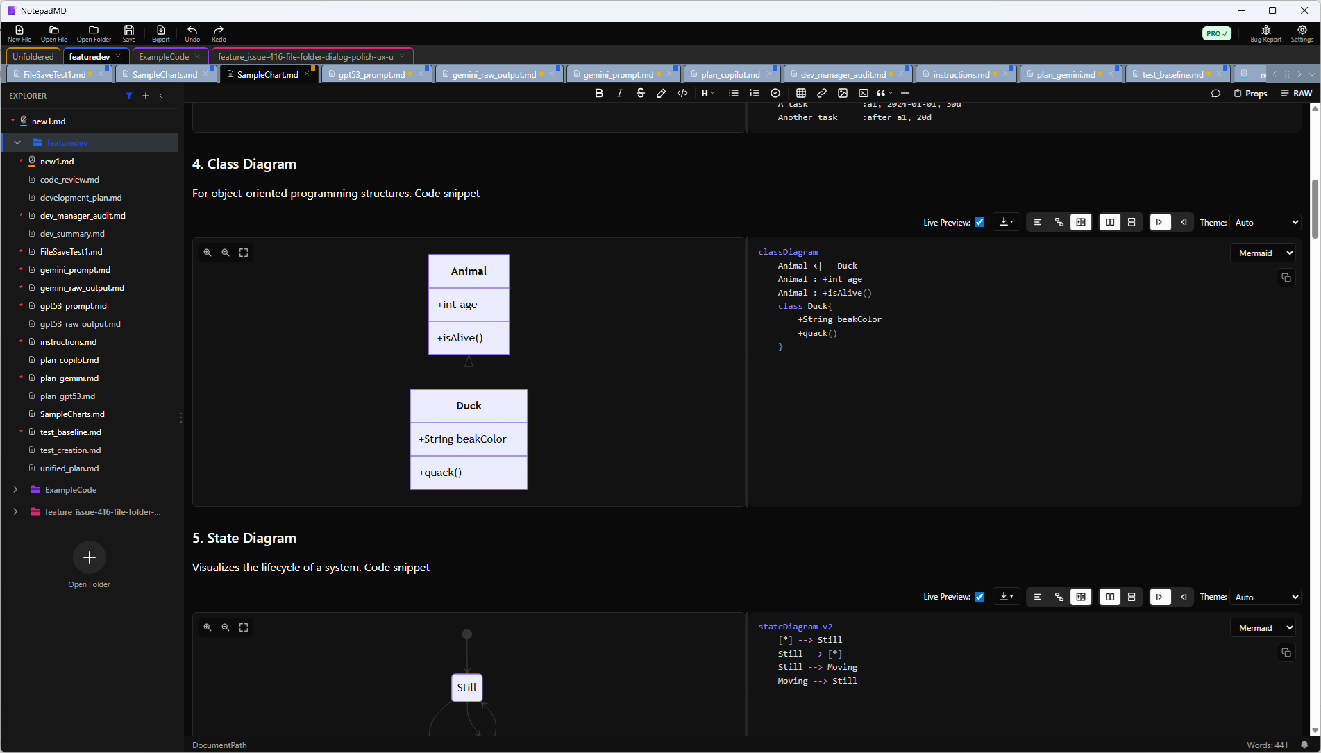 1 Live Markdown Editor - darktheme.png